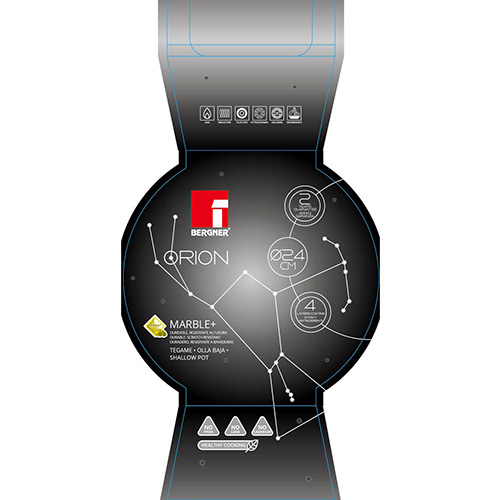 Сотейник 2.3 л 24 см BG-8518-MBG Orion Bergner