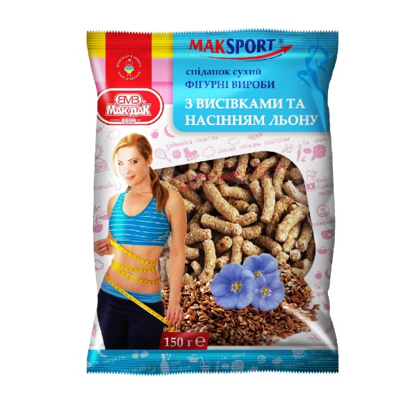 Хлебные палочки з висівками та насінням льону 150 г