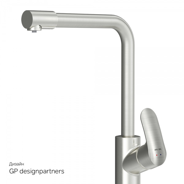 Смеситель для кухни AM.PM с каналом для питьевой воды L-излив сатин F8005711 Like