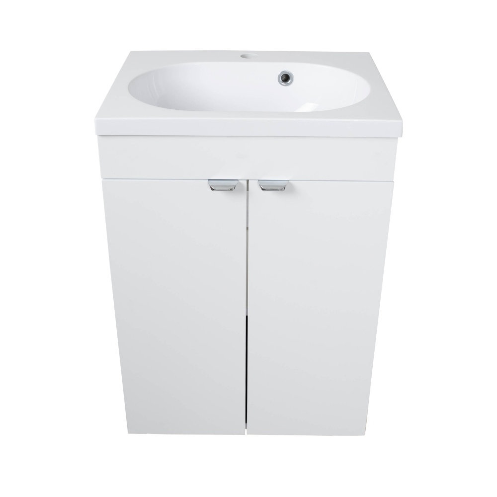 Тумба RIO (білий мат) з умивальником Status 50 см