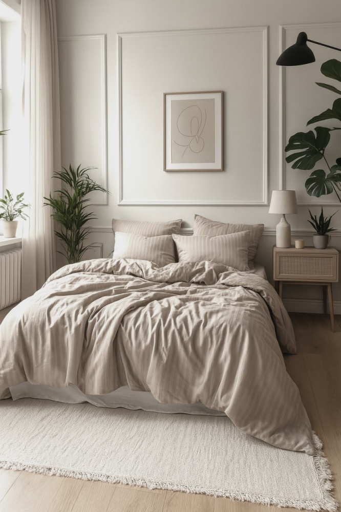 Комплект постельного белья 2.0 бежевый Laplandia