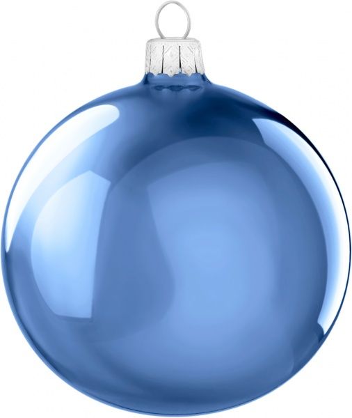Куля скляна d100 однотонна металік синій