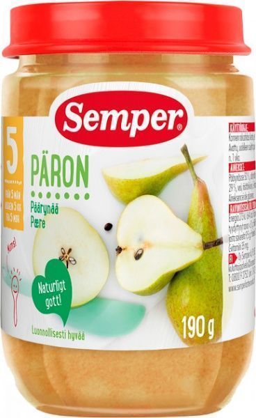 Пюре Semper Груша-Яблоко (190 г) 