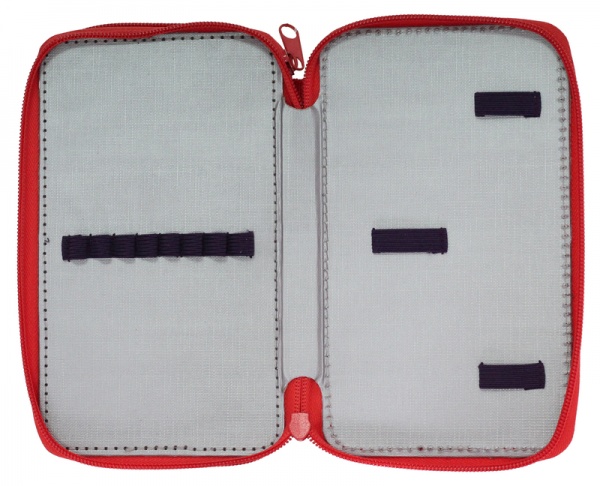 Пенал 2-ярусный Football 99511 CLASS черный с красным