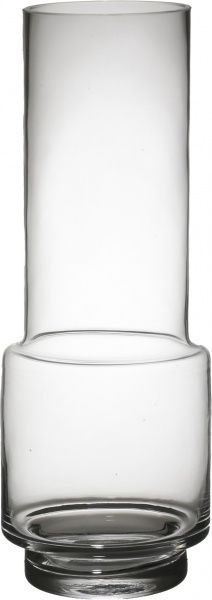 Ваза стеклянная прозрачная 12х32 см