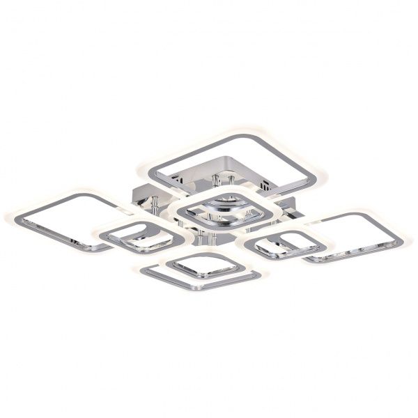 Люстра светодиодная Hopfen Fenster с пультом ДУ 120 Вт хром 