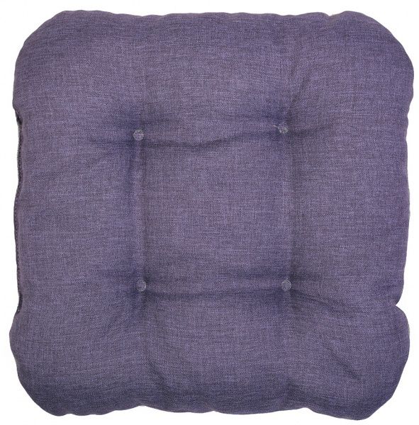 Подушка на стул Безе 41х41х8 жаккард С13+С07 сине-фиолетовый+серый