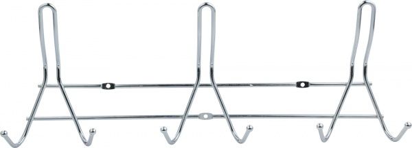Вешалка гардеробная  на 9 крючков серебристая 1422