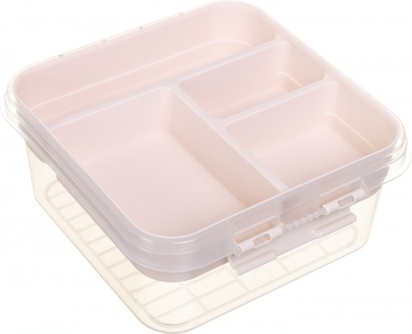 Органайзер для косметики Luna Simple 25х26х11 см пластик розовый 