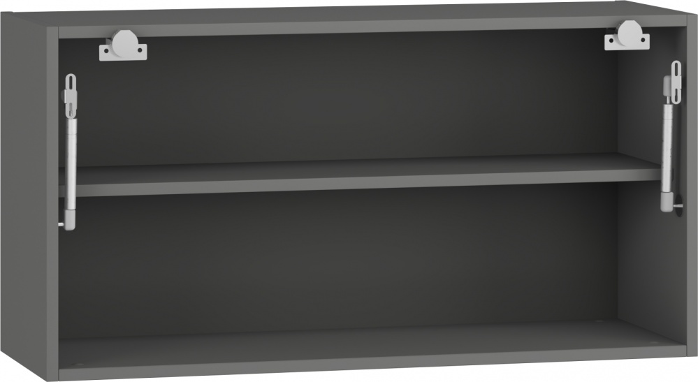 Шкаф верхний Грейд Оптимум с газлифтом LS (фас.СВ) 900x460x297 мм серый графит