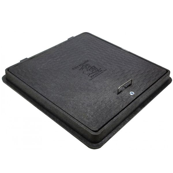 Люк полимерный квадратный 1.5 т черный