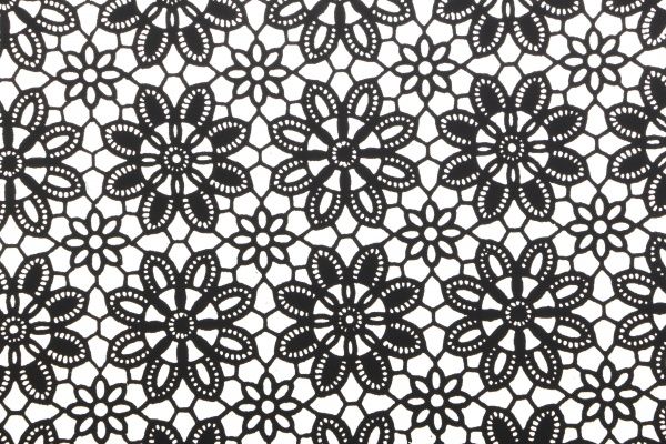 Коврик для сервировки Цветы 43,5x28 см черный Flamberg