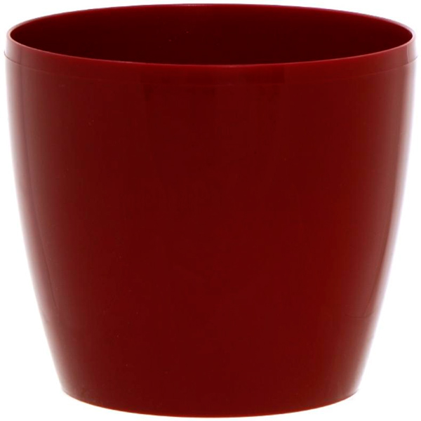 Горшок пластиковый Lamela Магнолия круглый 5,3л бордовый (203) 
