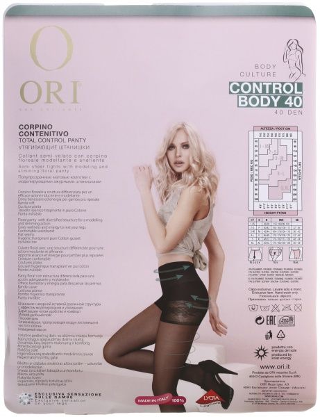 Колготки женские ORI Control Body 40 Den Nero р. 2 черный 1 пар 