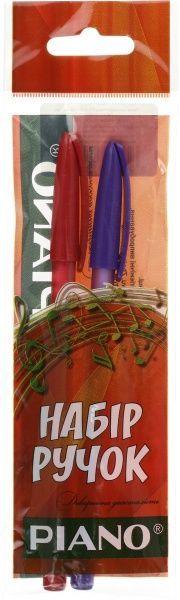 Набор ручек шариковых Piano PТ-1158 синий 