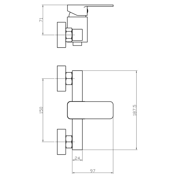 Змішувач для душу GH Elizabeth 16.10.131 із душовим набором