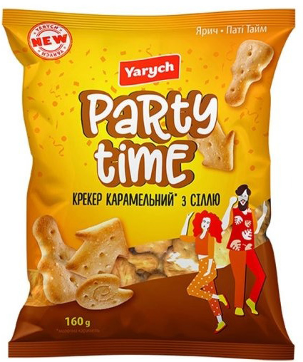 Крекер Yarych Party Time молочна карамель із сіллю 160 г