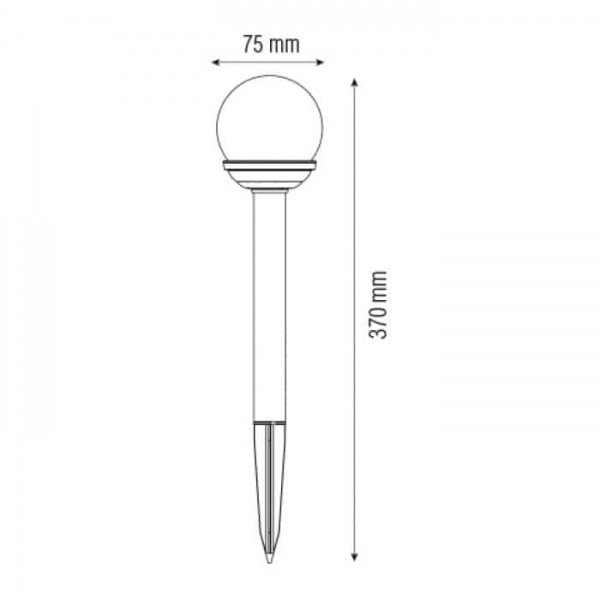 Светильник на солнечной батарее HOROZ ELECTRIC CRYSTAL 0,06 Вт IP44 хром 078-009-0001-010 