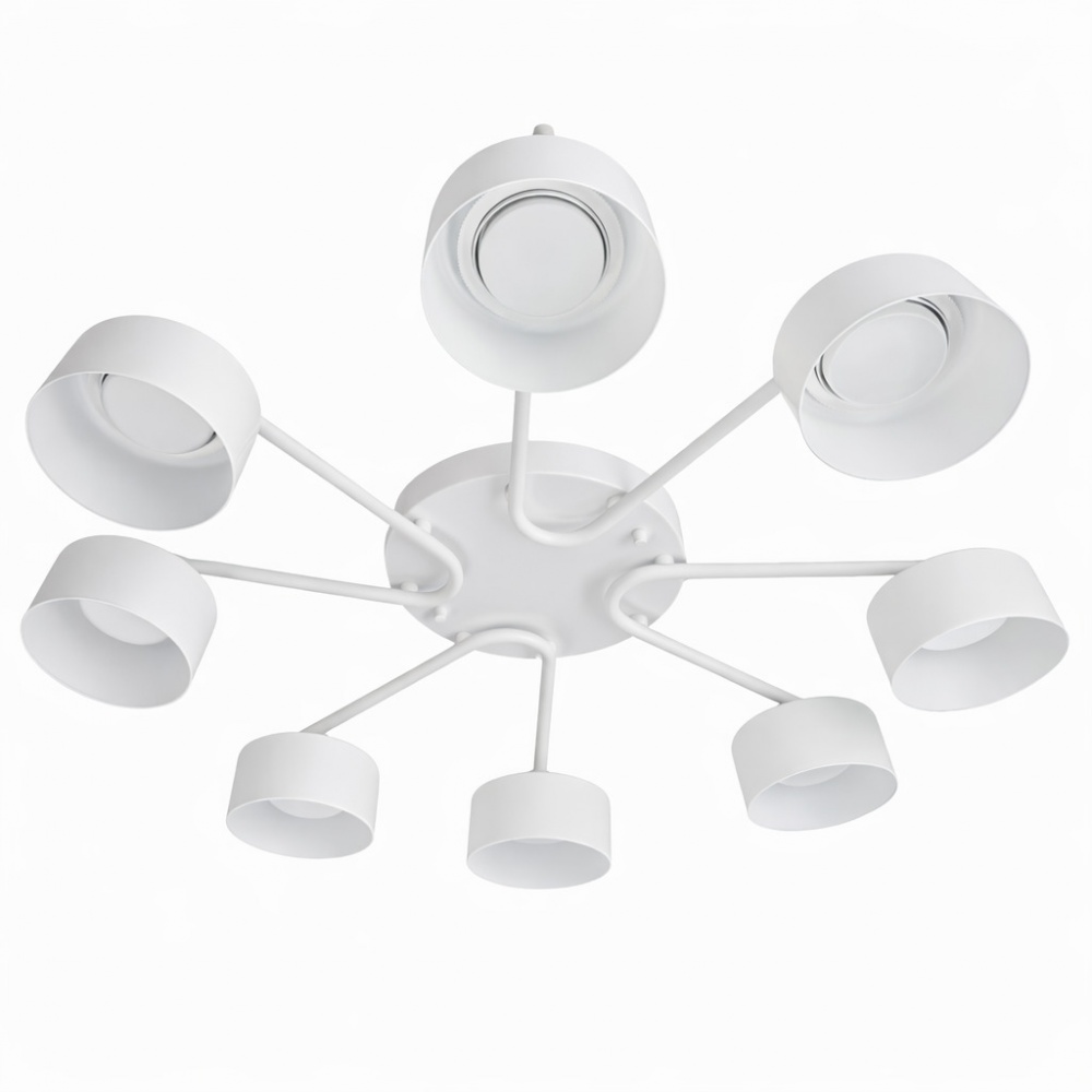 Люстра стельова LIGHT SET DUSHA MS228 8x12 Вт GX53 білий/молочний