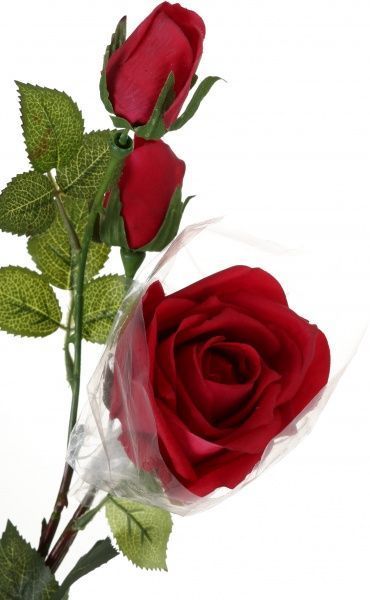 Растение искусственное Роза 73 см красная Девилон