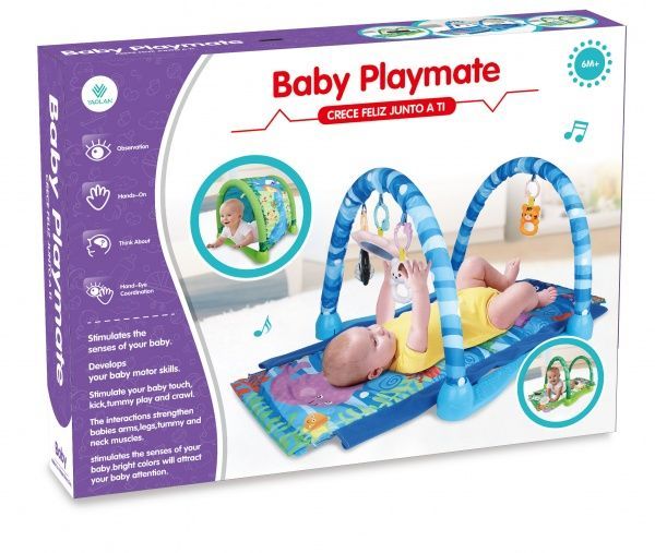 Розвиваючий килимок Shantou 2в1 з дугами синій 103х60х43 см I1374844