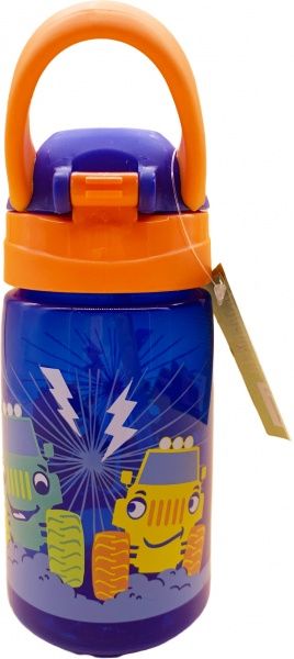 Пляшка для води Trucks 0,45 л синій із помаранчевим Flamberg