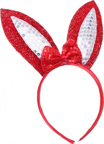 Обруч карнавальний Вушка заячі 26х21 см мікс 3 види в асортименті 