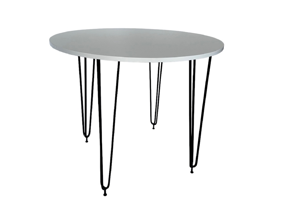 Стол Акрон 900x750 мм черный/белый