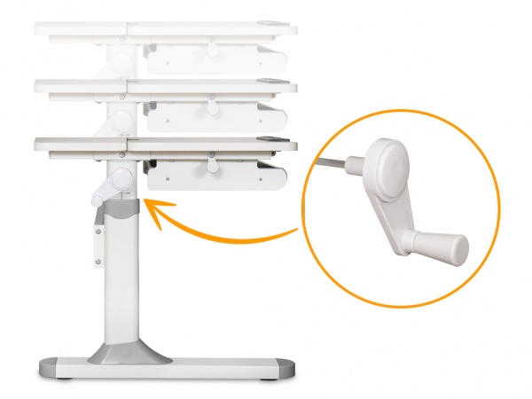 Дитячий стіл ErgoKids TH-310 Lite Grey білий / сірий