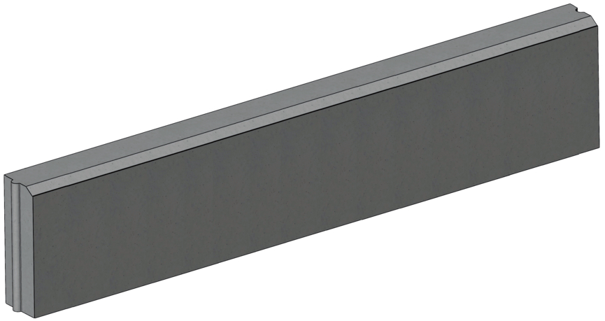 Бордюр тротуарный KOLIZEY 1000x200x60 мм шип-паз серый