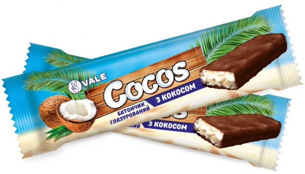 Батончик Vale на основі кокосової стружки Cocos 40 г