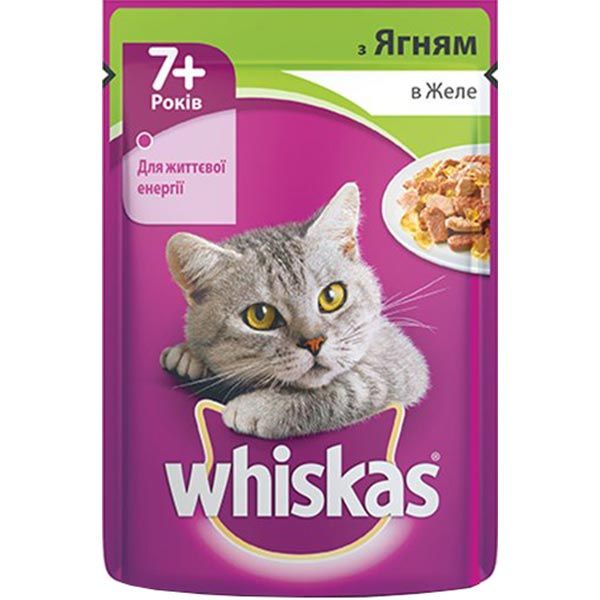 Корм Whiskas з ягням в желе 7+ 100 г