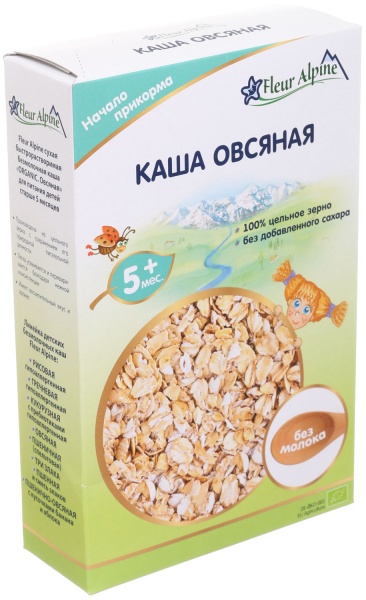 Каша безмолочная Fleur Alpine от 5 месяцев Organic овсяная 175 г 