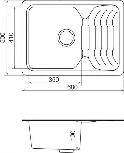 Мийка для кухні Water House Sigma SMP 02.68 