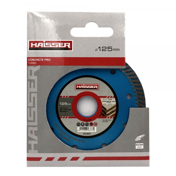 Диск алмазний відрізний Haisser Turbo CONCRETE PRO 125x2,3x22,23 116377