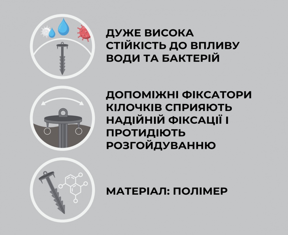 Колышек Agreen садово-господарський 17 см 50 шт в уп.