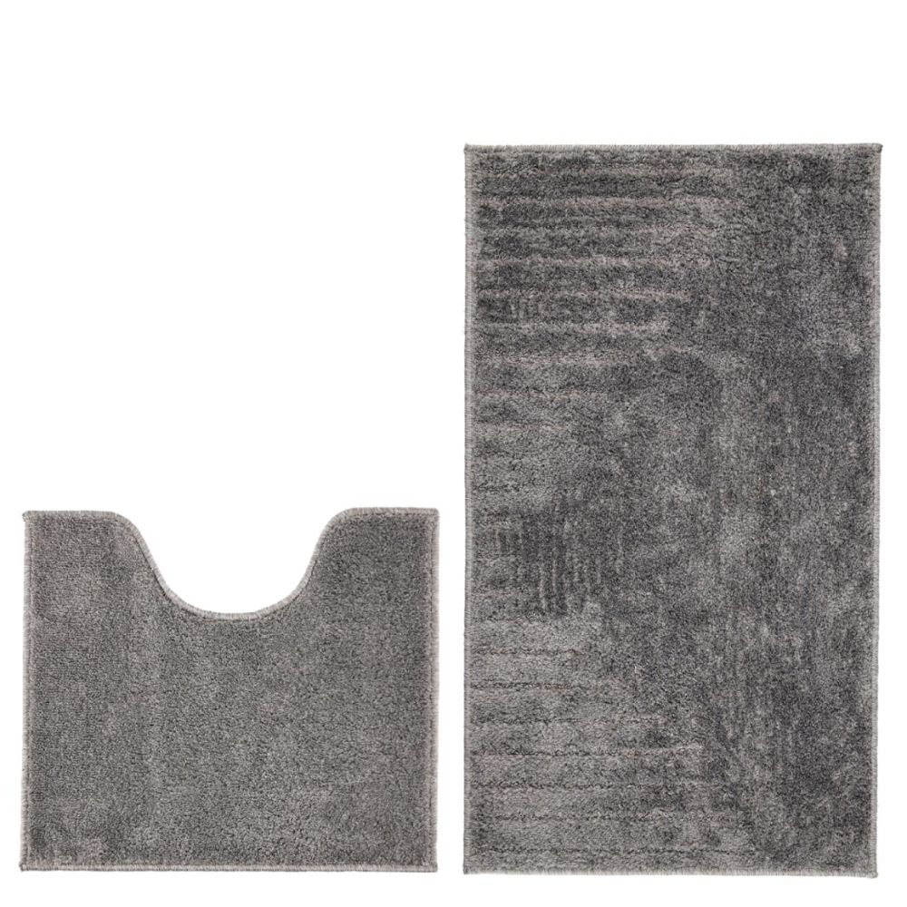Набор ковриков Dariana Joy 57х100 см + 57х50 см серый геометрия
