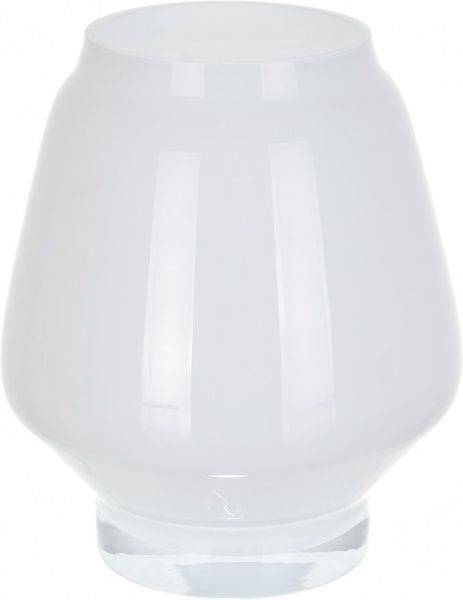 Ваза скляна прозора Сейм 23х20 см біла Wrzesniak Glassworks