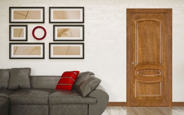 Дверное полотно Terminus №06 ПГ 600 мм дуб темный 