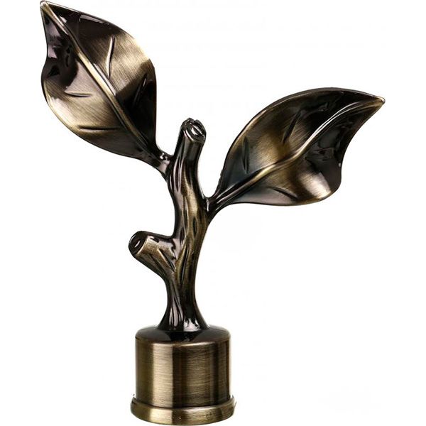 Наконечник Лист розы Cardinal наборной d25 мм античное золото 