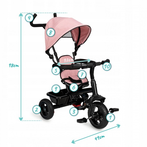 Велосипед-коляска Qkids Mila рожевий ROTR00007 