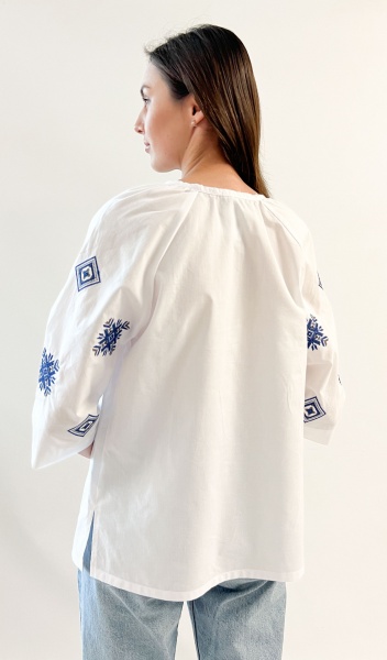 Блуза Едельвіка 38-22/09 орнамент синій р. XS 