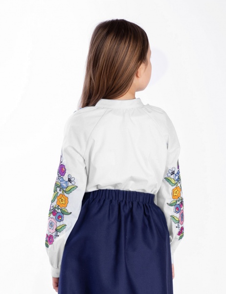 Вышиванка для девочек Эдельвика 49-23/00 р.140 белый 