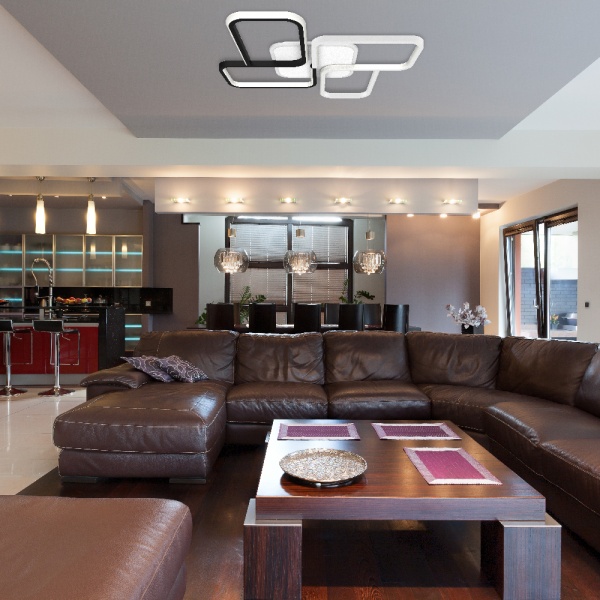 Світильник стельовий LightMaster NOIRBLANC білий із чорним 2700-6500 К CE2340 84W