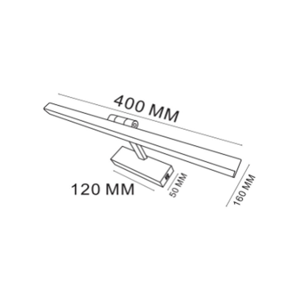 Подсветка для зеркал HOROZ ELECTRIC KARTAL-8 8 Вт IP 45 черный 040-017-0008-020