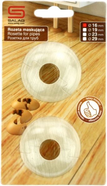 Розетка на трубы SALAG 73 дуб полярный 16 мм 2 шт.