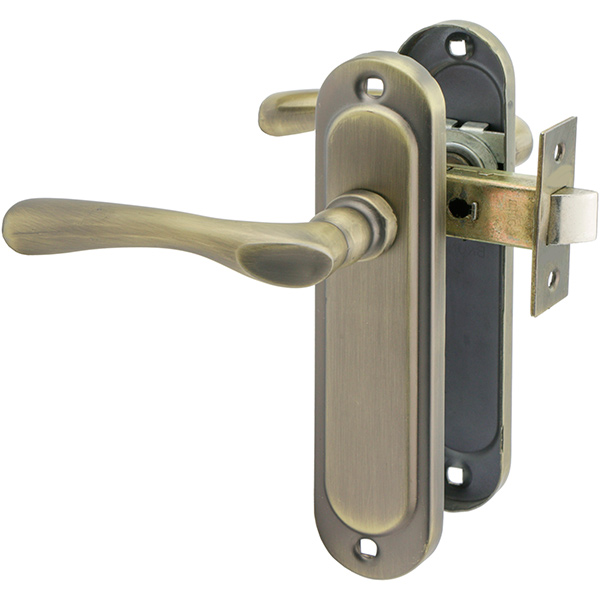 Комплект Bruno ручка 910K6 + защелка 245 античная бронза