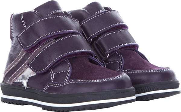 Полуботинки для девочек MiracleMe 4516 р.22 фиолетовый 