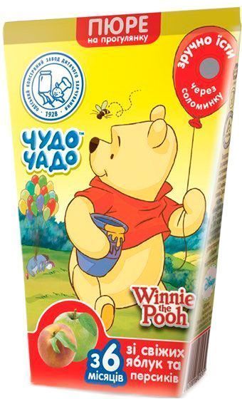 Пюре Чудо-Чадо Яблуко-персик з цукром 130 г 4820016253278 