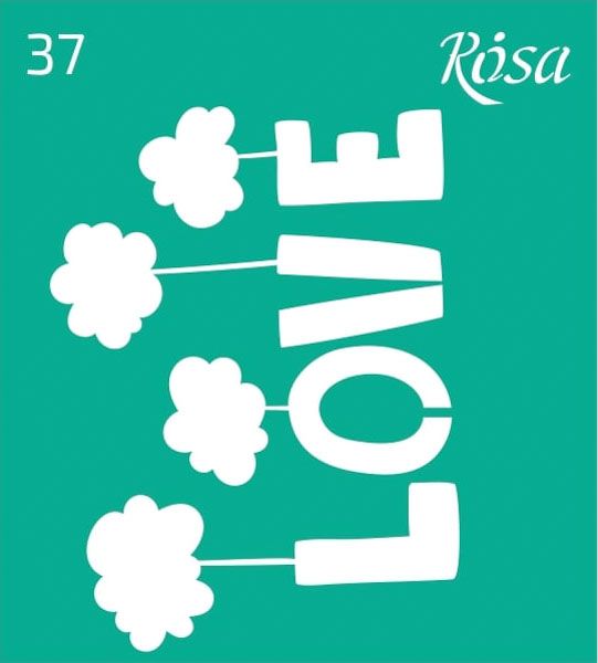 Трафарет багаторазовий самоклейкий №37 3625137 90х100 мм Rosa Talent